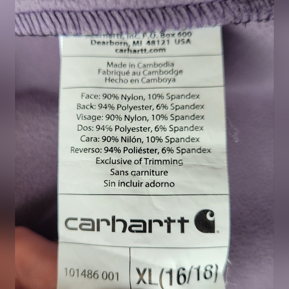 CARHARRT SOFTSHELL JACKET ZIP UP RAIN DEFENDER BLACK PLUS 16 18 XL - Picture 10 of 12